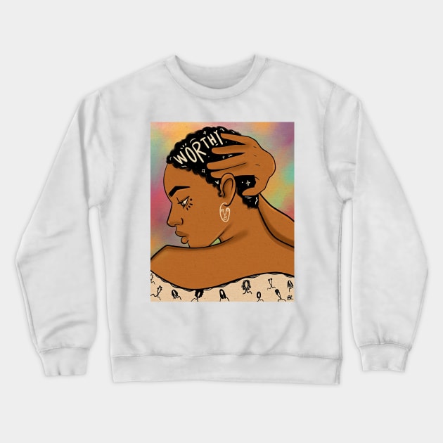 Worthy Crewneck Sweatshirt by bananapeppersart